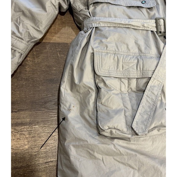 Long Duck Down Coat Parka Overcoat Unisex Men L / W XL 112 Vintage Natur Daunen - Picture 12 of 16